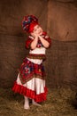 Beautiful little girl in national costume Royalty Free Stock Photo