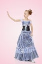 Beautiful little girl in Princess dress. Royalty Free Stock Photo