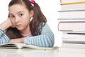 Beautiful little girl reading a book Royalty Free Stock Photo