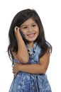 Little Girl Using Cell Phones Royalty Free Stock Photo