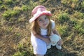 Beautiful Little Girl With Teddy Bear Portrait