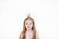 Beautiful little girl wearing fairy costume with crown Royalty Free Stock Photo