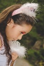 Beautiful little girl wearing a fairy costume Royalty Free Stock Photo