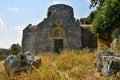 Beautiful little Greek chapel at sunset on the island of Crete - Greece. Royalty Free Stock Photo