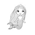 Beautiful little mermaid. Siren. Sea theme.