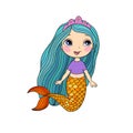 Beautiful little mermaid. Siren. Sea theme.