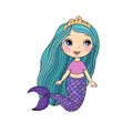 Beautiful little mermaid. Siren. Sea theme.