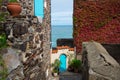 Narrow streets in Collioure at the Cote Vermeille in France