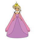 Beautiful little princess, isolated fairy tale character