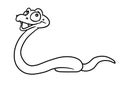 beautiful little snake thinking lunch mouse illustration coloring cartoon