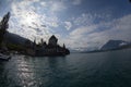 Schloss Oberhofen on the Lake Thun Thunersee in Bern Canton of Switzerland