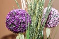 Beautiful living room purple and pink flower ball decoration wit