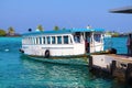 Local ferry at the Velana International Airport in Male, Maldives