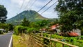 The beautiful lokon mountain in Tomohon city Royalty Free Stock Photo