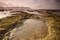 Beautiful Lombok Island during sunrise at Batu Payung Beach Indonesia. Soft focus due to long Exposure.