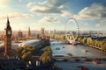 Beautiful London and the river , London City Ai generated