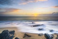 Long exposure sunrise at Sandy Hook New Jersey Royalty Free Stock Photo