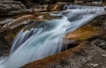Waterfall and long exposure - Pyrenees - France Royalty Free Stock Photo