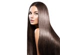 Beautiful long hair. Beauty woman with straight black hair Royalty Free Stock Photo
