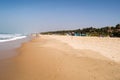 Beautiful long sandy beach in The Gambia Royalty Free Stock Photo