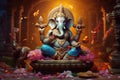 Beautiful Lord Ganesh AI generated