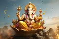 Beautiful Lord Ganesh AI generated