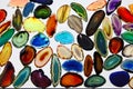 Lot of colorful stones agate slice