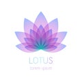 Beautiful lotus flower symbol. Royalty Free Stock Photo