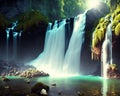 a beautiful and lovely unending waterfall