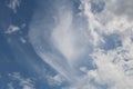 Beautiful low angle shot of large cumulative clouds in the sky during a gloomy day Royalty Free Stock Photo