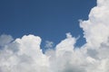 Beautiful low angle shot of large cumulative clouds in the sky during a gloomy day Royalty Free Stock Photo