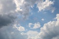 Beautiful low angle shot of large cumulative clouds in the sky during a gloomy day Royalty Free Stock Photo