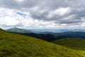 Beautiful low clouds over the mountains. Mountain landscape Royalty Free Stock Photo