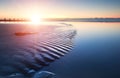 Beautiful low tide beach vibrant sunrise