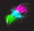 Beautiful luminescence plumelet. Royalty Free Stock Photo