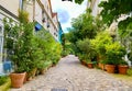 Beautiful lush hidden corner of the capital Paris Royalty Free Stock Photo