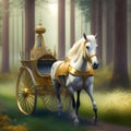 Generative AI: luxurious and ornate cinderella carriage Royalty Free Stock Photo