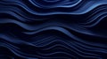 Beautiful luxury 3D modern abstract neon dark blue background composed of waves with light digital effect. Royalty Free Stock Photo