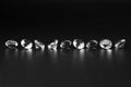 Beautiful luxury diamonds on black backgrounds Royalty Free Stock Photo