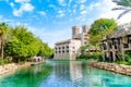 A beautiful luxury hotel in most famous resort Madinat Jumeirah in Dubai Royalty Free Stock Photo