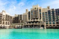 A beautiful luxury hotel in most famous resort Madinat Jumeirah in Dubai Royalty Free Stock Photo