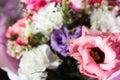 Beautiful luxury spring bouquet of flowers. The work of the florist. Romantic concept. Close up. Spring banner.