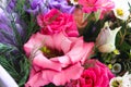 Beautiful luxury spring bouquet of flowers. The work of the florist. Romantic concept. Close up. Spring banner.