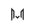 Beautiful M logo design Royalty Free Stock Photo