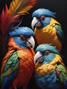 beautiful macaw birds in the jungle Royalty Free Stock Photo