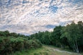 Beautiful mackerel sky cirrocumulus altocumulus cloud formations Royalty Free Stock Photo