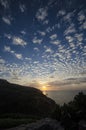 Beautiful mackerel sky over the Sardinia coast Royalty Free Stock Photo
