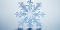 Beautiful macro photo of a snowflake. Winter. Generative AI Royalty Free Stock Photo
