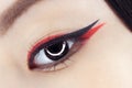 Creative fantasy eye makeup macro shot Royalty Free Stock Photo