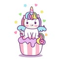 Beautiful Magical Unicorn on cloud funny horse wallpaper